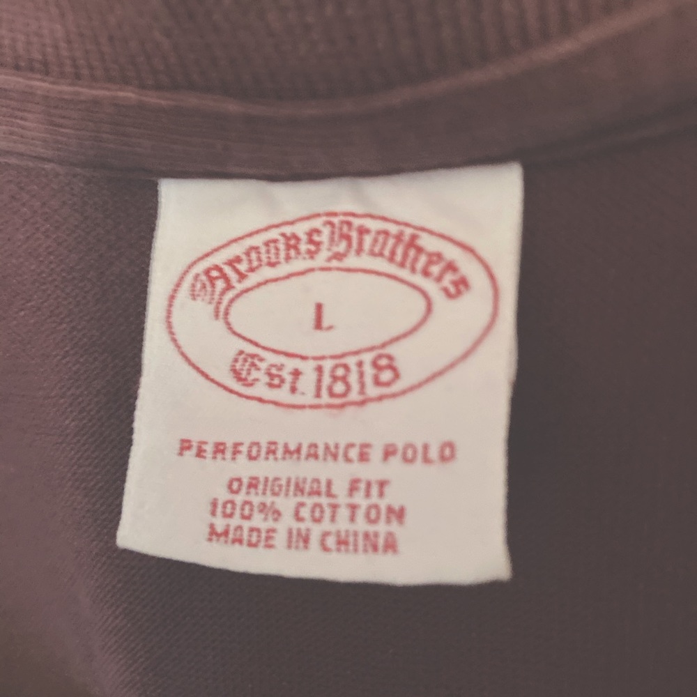 Men’s polo shirt size large .. color is a brownish purple